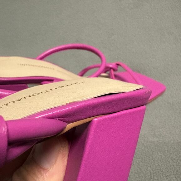 INTENTIONALLY BLANK x REVOLVE Wick Sandal Heels in Flamingo Pink Size 7 - Picture 15 of 16